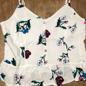 Peplum crop tank